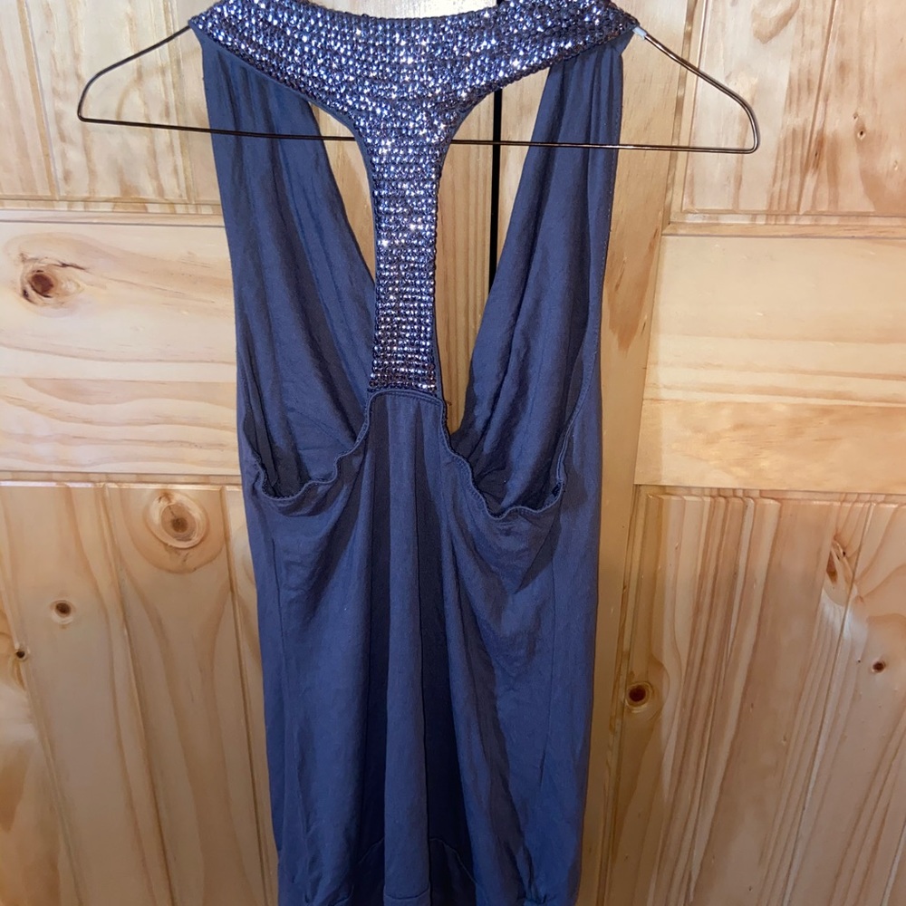 Shiny Razor Back Tank Top